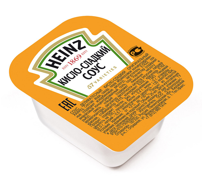 Дип-пот соус Кисло-сладкий Heinz 25 мл х 125 шт/ 3,6 кг - фото - 1