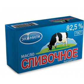 Масло Сливочное (Экомилк) 82,5% (1/450г *20) - фото - 1