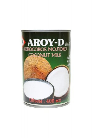 Молоко кокосовое Aroy-D, ж/б, 0,4 л - фото - 1