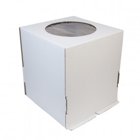 Коробка для торта 24*24*26 с окном - фото - 1