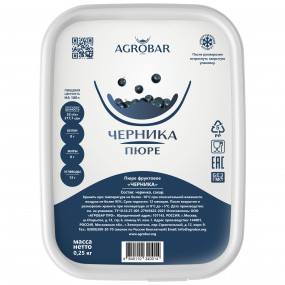 Пюре Агробар Черника 0.25 кг - фото - 1