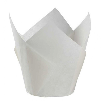 Форма для маффина тюльпан 50*80 мм белая 20 шт - фото - 1