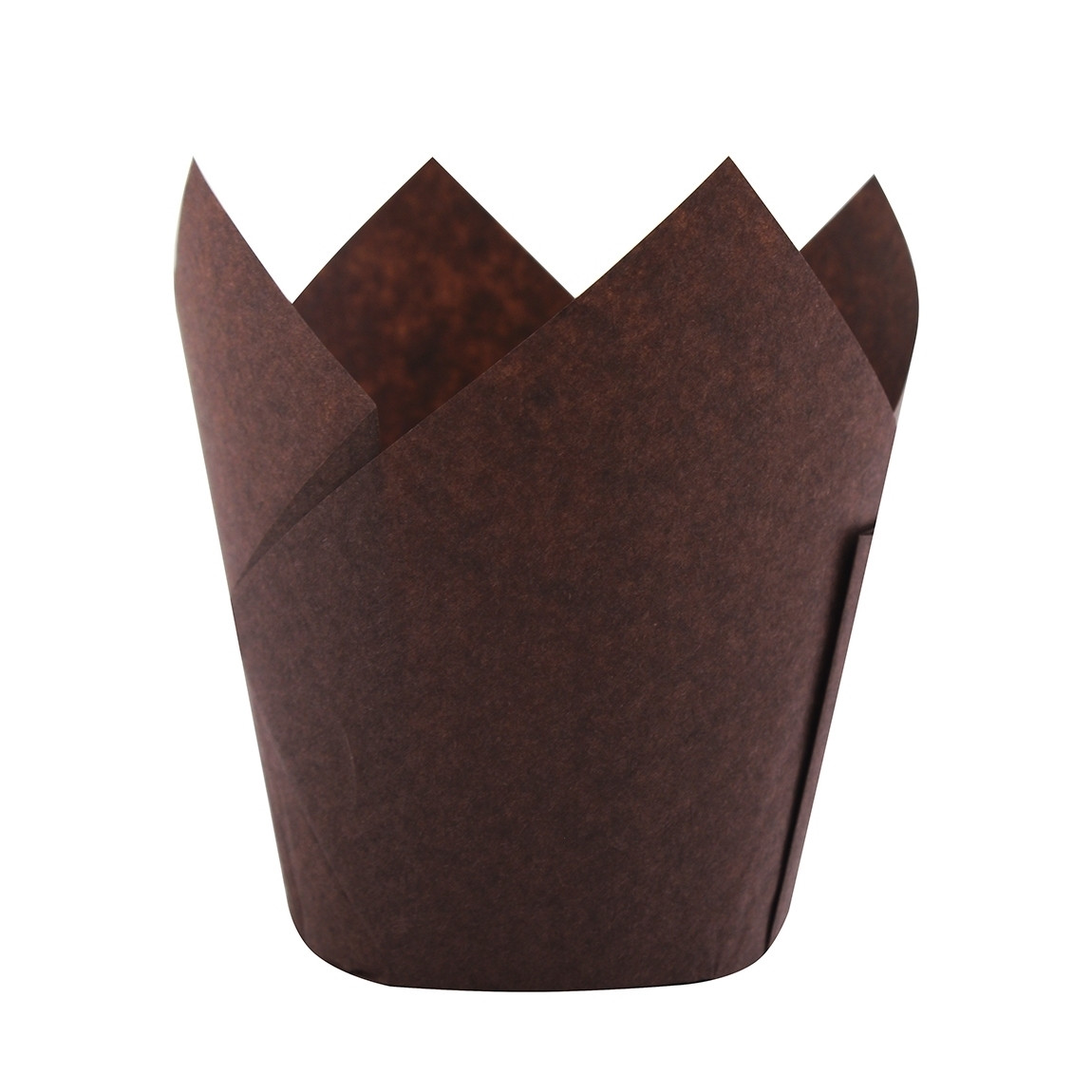 Форма для маффина тюльпан 50*80 мм коричневая 20 шт - фото - 1