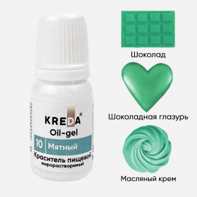 Oil-gel 10 мятный, краситель жирорастворимый 10мл - фото - 1