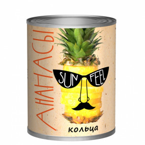Ананасы кольца 580мл SUNFEEL - фото - 1