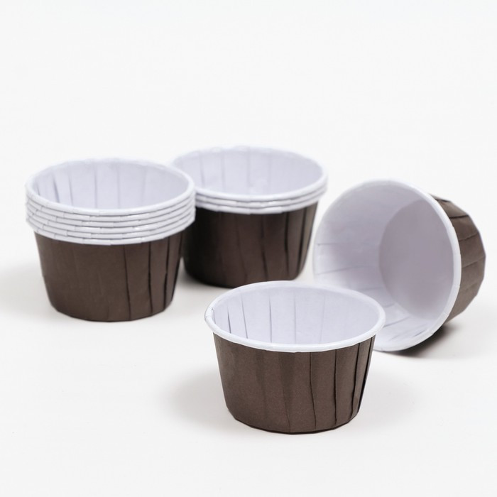 Форма для маффина усиленная коричневая с ламинацией 50*40 100 шт - фото - 1