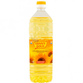 Масло подсолнечное раф. "SUNNY GOLD" 1 л (15 шт/кор) - фото - 1