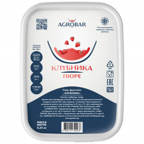 Пюре Агробар Клубника 0.25 кг - фото - 1