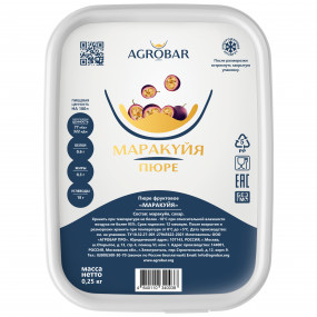 Пюре Агробар Маракуйя 0.25 кг - фото - 1