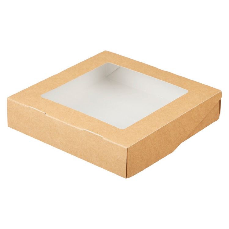 Коробка лягушка 20*20*4, крафт - фото - 1