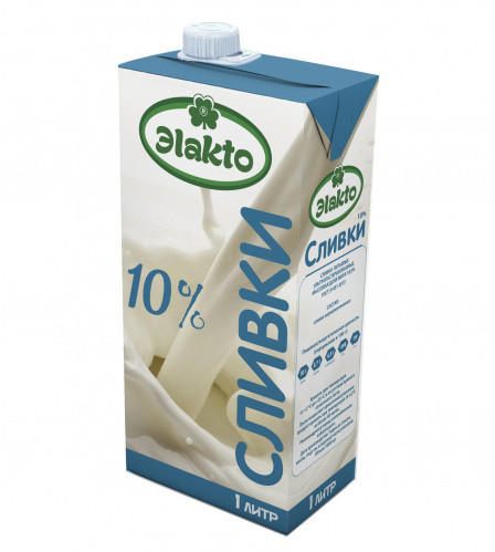 Сливки Элакто 10% 1 л - фото - 1