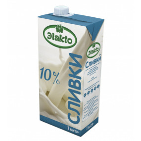 Сливки Элакто 10% 1 л - фото - 1