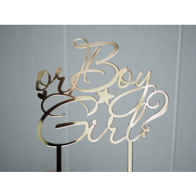 Топпер "Boy or Girl" золото - фото - 1