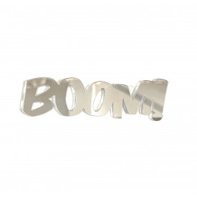 Топпер "Boom" серебро - фото - 1