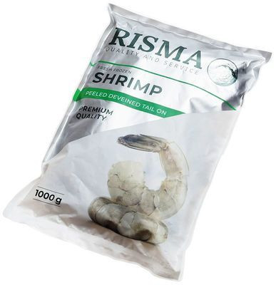 Креветка очищенная бланшированная 26/30 Risma с хвостом 1 кг - фото - 1