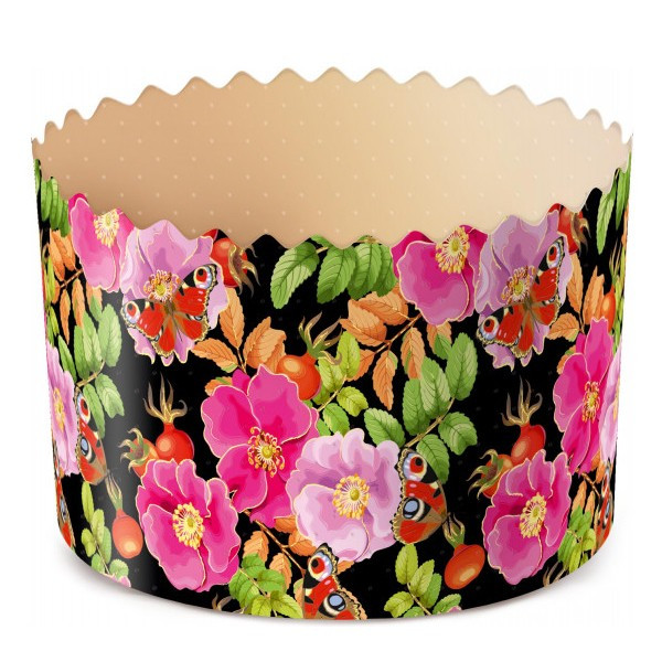 Форма для кулича шиповник 11*8,5 см - фото - 1