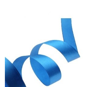 Лента атласная 1 см голубая 121 (22 метра) - фото - 1