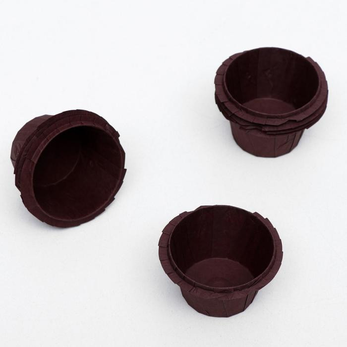 Форма для маффина усиленная коричневая без ламинации 50*40 100 шт - фото - 1