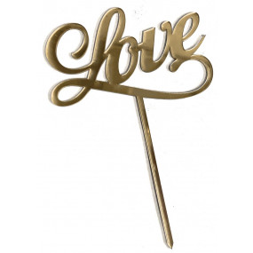 Топпер "Love 5" золото - фото - 1