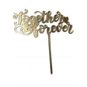 Топпер "Together forever" золото - фото - 1