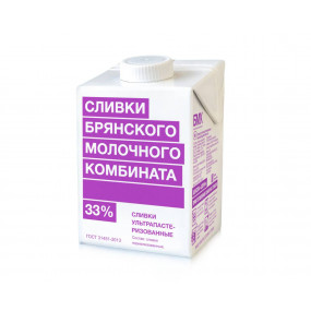 Сливки БМК, 33%, 0,5 л - фото - 1