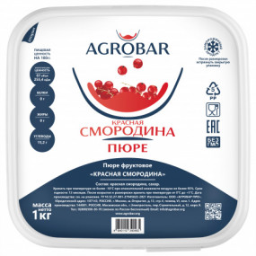 Пюре Агробар Красная смородина 1 кг - фото - 1