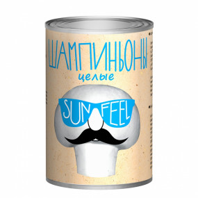 Шампиньоны целые консервированные SUNFEEL ж/б 425 мл - фото - 1