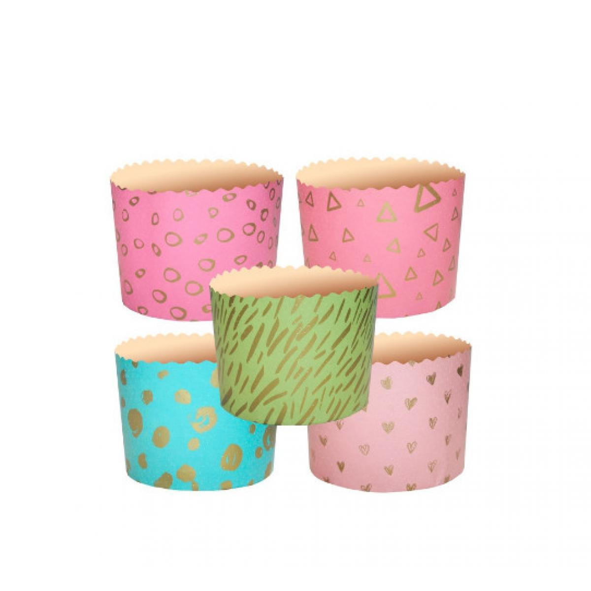 Форма для кулича пастель МИКС 7*8,5 см - фото - 1