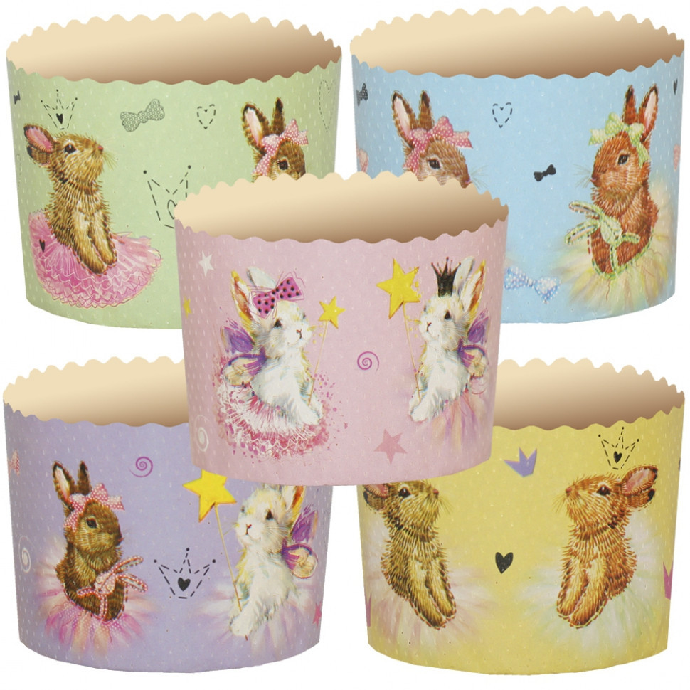 Форма для кулича зайчики 11*8,5 см - фото - 1