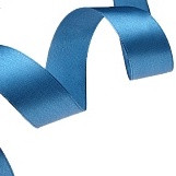 Лента атласная 4 см синяя 097 (22 метра) - фото - 1