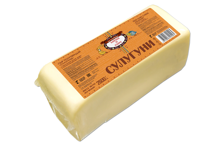 Сыр полутвердый Сулугуни 40% 2,6 кг - фото - 1