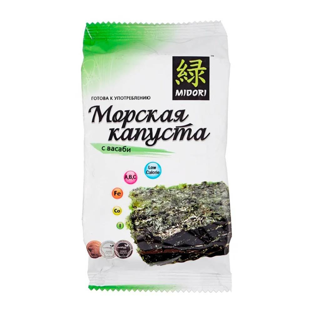 Капуста морская жареная с васаби Мидори 5 гр - фото - 1
