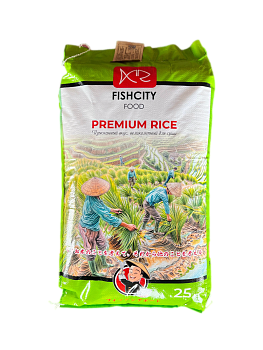 Рис высший сорт FISHCITY FOOD зеленый мешок 25 кг - фото - 1