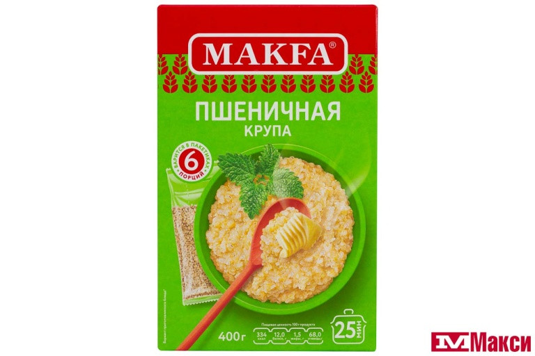 Крупа пшеничная Макфа 400 гр - фото - 1